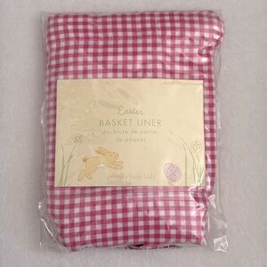 {NEW} Pottery Barn Kids | Gingham Easter Basket Cotton Liner Bright Pink (Small)